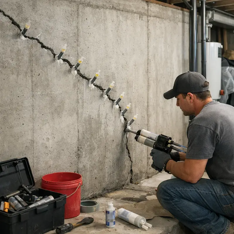 Basement Wall Crack Repair Cleveland